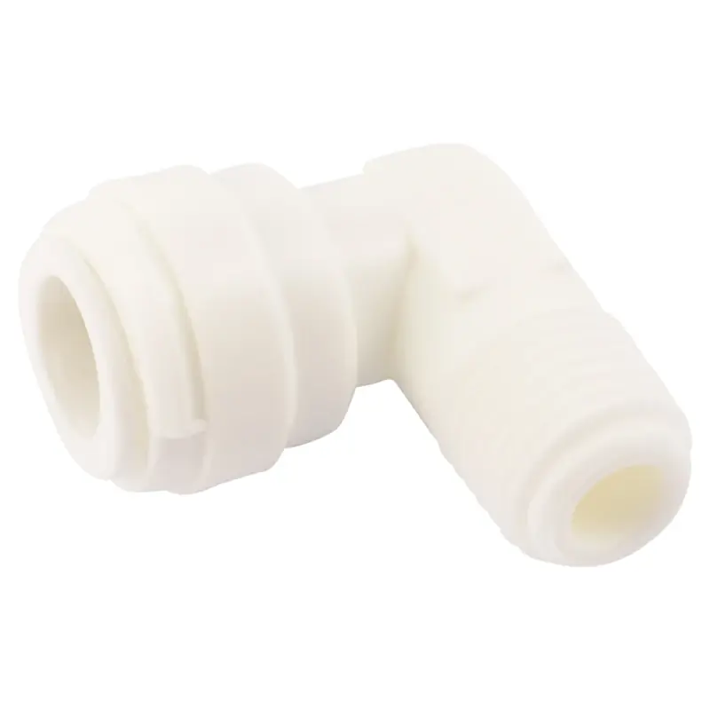 Push To Connect 3/8 In. Ptc X 1/4 In. D Mip Plastic Elbow Fitting
