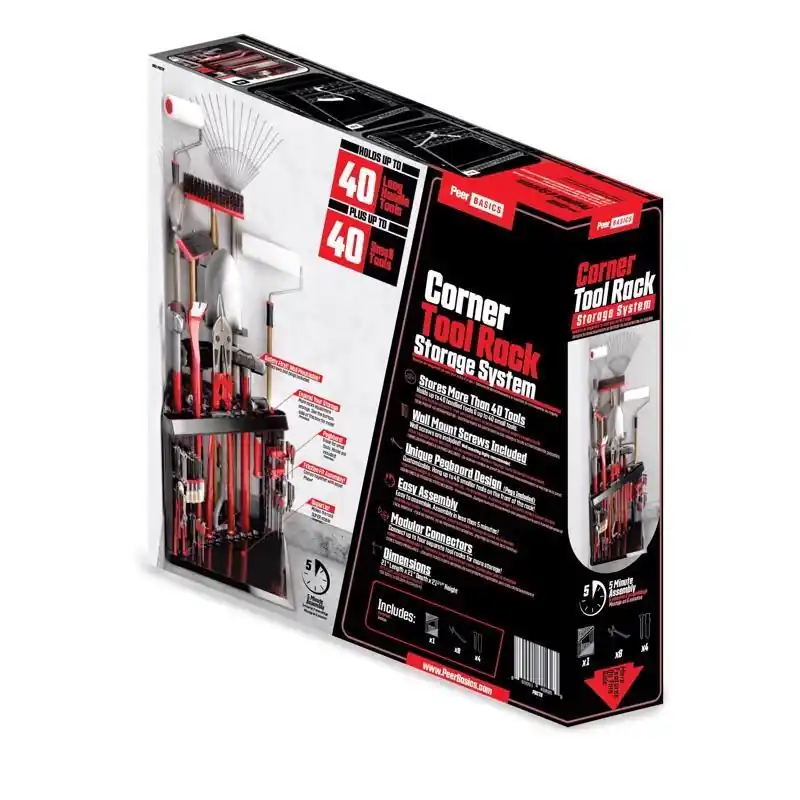 21.25 In. H X 21 In. W X 21 In. D Black Plastic Corner Tool Tower