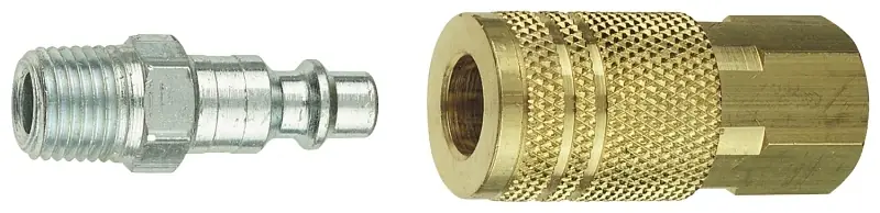 Brass/steel Air Coupler And Plug Set 1/4 In. Female 1 Pc