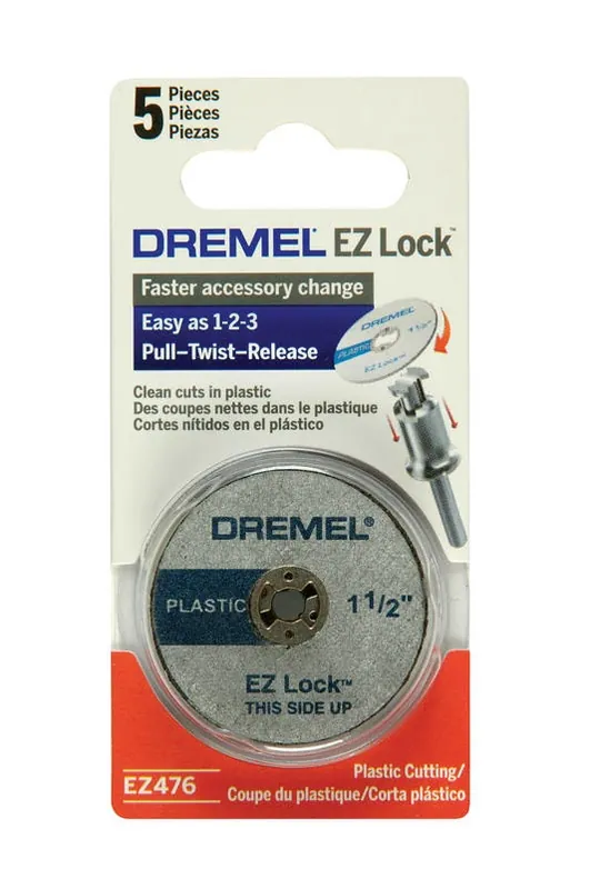 Dremel Ez Lock 1-1/2 In. D X 1/8 In. X .045 In. Thick Fiberglass Cut-off Wheel 5 Pc