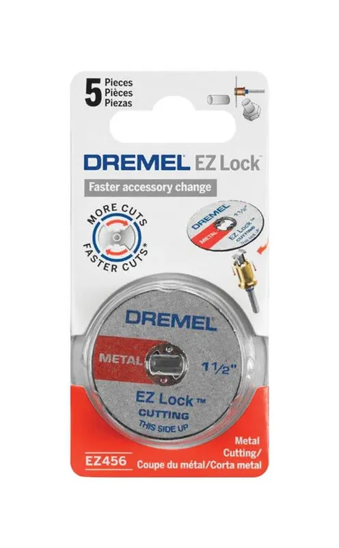 Dremel Ez Lock 1-1/2 In. D X 1/8 In. X 0.05 In. Thick Fiberglass Metal Cut-off Wheel 5 Pk