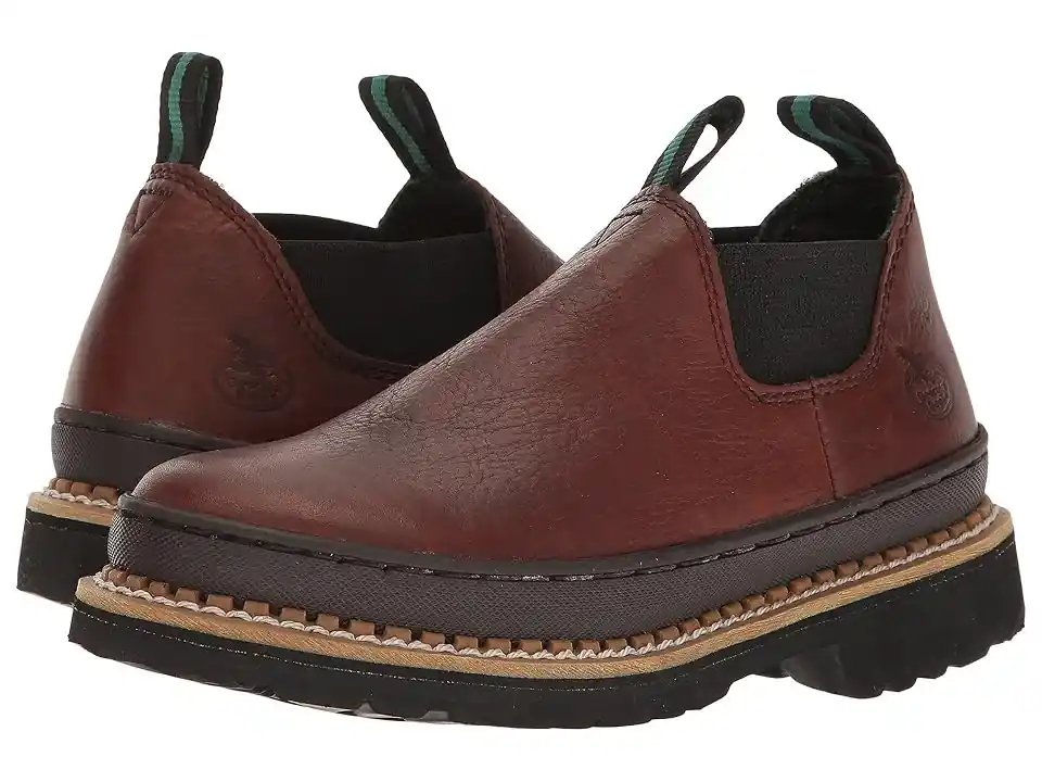 Little Giant Romeo Boys‘ Slip-on Work Shoes, Size 2, Brown