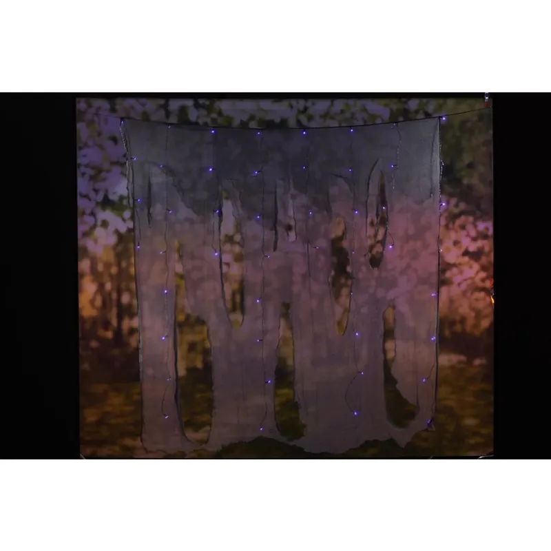 Halloween Purple 48 Count Led Prelit Hanging Gauze Lights