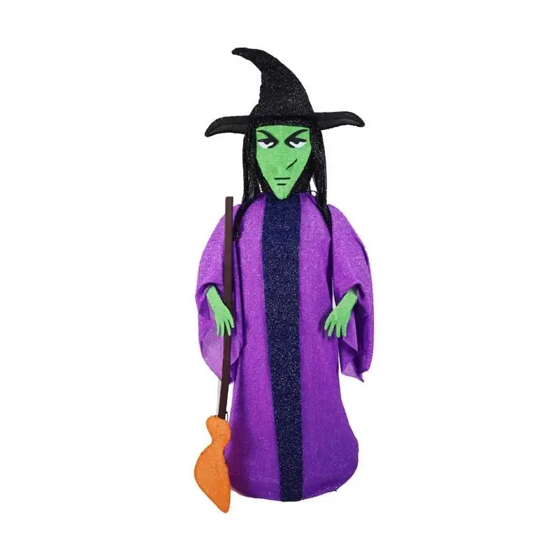 Prelit 60 Inch Collapsible Witch Yard Decoration