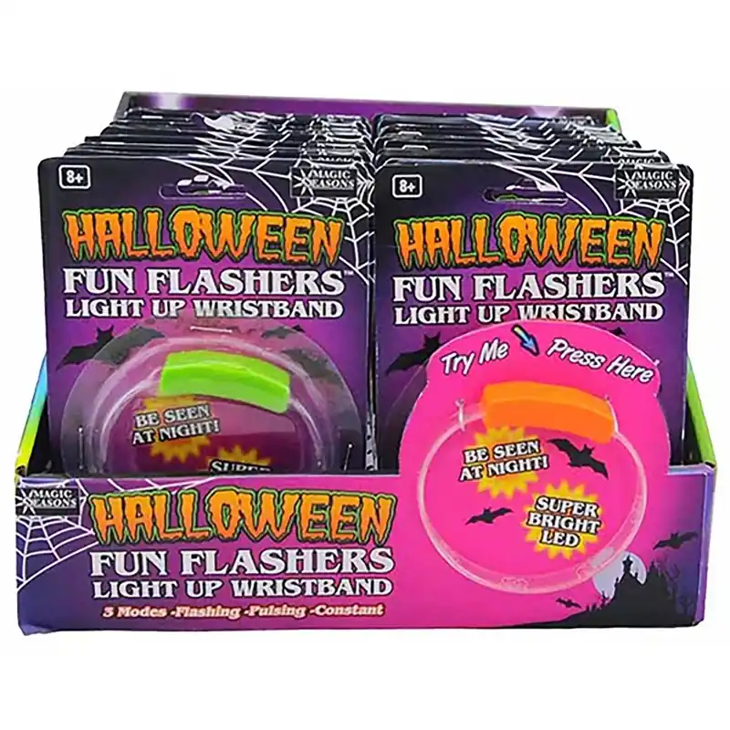 Fun Flashers Led Halloween Light-up Wristband 1 Pk