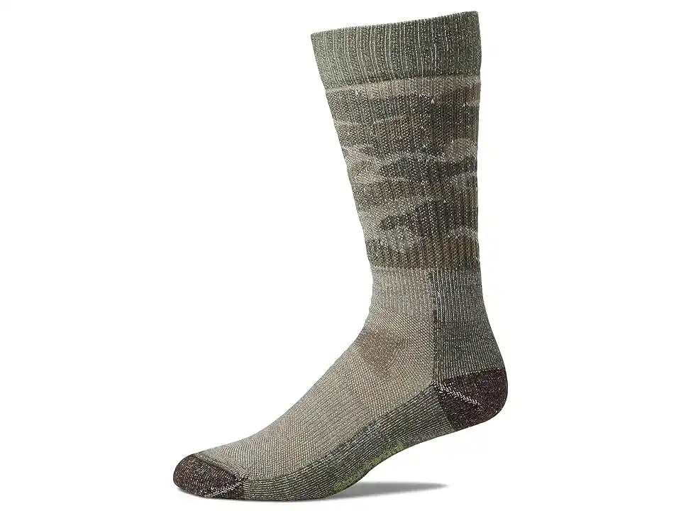 Hunt Classic Edition Full Cushion Camo Tall Crew Socks For Men - Military Olive