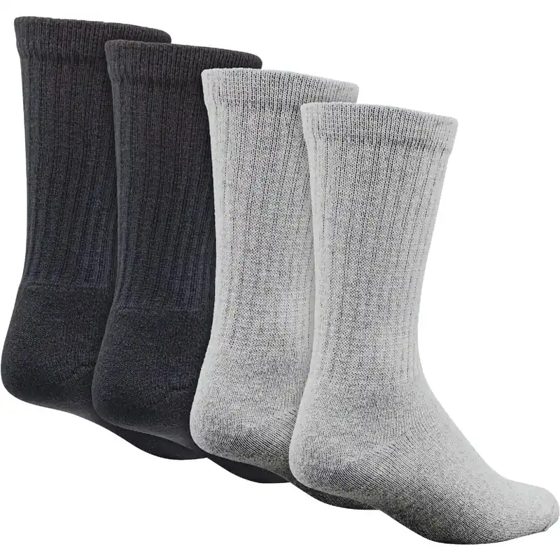Black & Gray Men‘s Crew Socks – 6‑pair Comfort Pack
