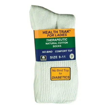 Ladies Therapeutic Socks, White - Comfortable And Supportive Footwear For Women