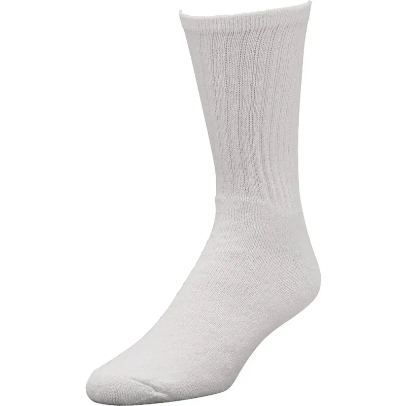Men‘s White Crew Socks – 6 Pair Cotton Blend Pack