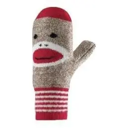 Fox River Kids‘ Monkey Mittens, Model 546470, Large Size, Brown Color