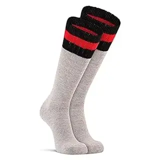 Outdoorsox Mid-calf Wool Socks, Gray, Medium Size For Men And Women