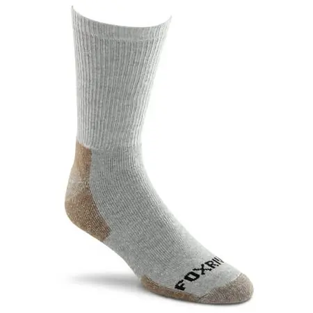 Men‘s Medium Weight Crew Socks, Xlarge, Grey, Comfortable And Durable