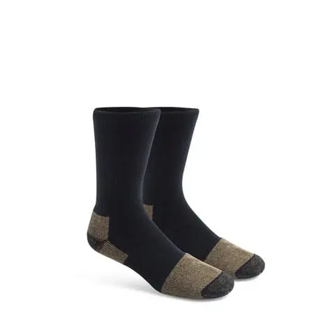 Fox River Adult Steel-toe Lightweight Crew Sock 2 Pack Medium Black