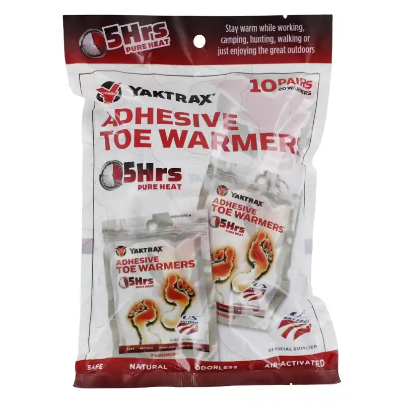 Yaktrax Adhesive Toe Warmer 10 Pk