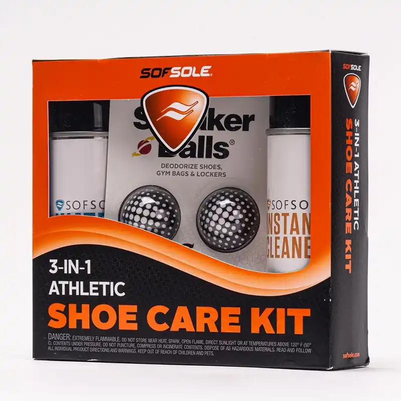 3-in-1 Athletic Shoe Care Kit With Insoles, Black, 3 M Us