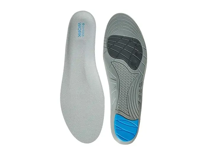 Men‘s Work Orthotic Inserts, Size M8-13, Grey For Comfort And Support