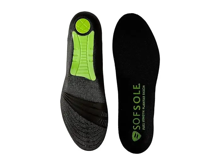 Full Length Plantar Fascia Insole For Men - Black Comfort Support