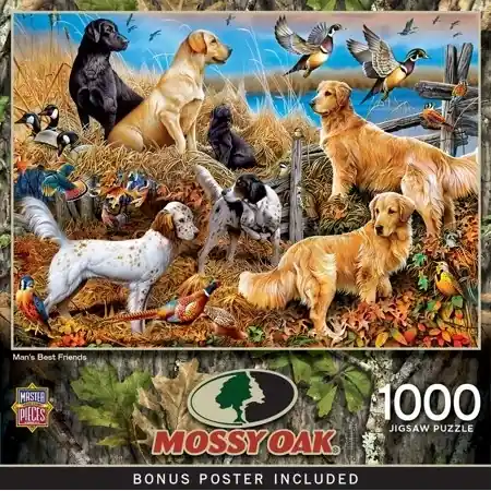 Masterpieces 1000 Piece Jigsaw Puzzle - Man‘s Best Friends - 19.25 X 26.75