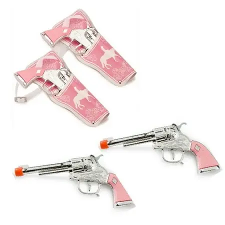 Cowgirl Double Pistol And Holster Gift Set For Kids