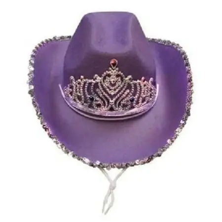 Cowgirl Hat In Purple - One Size Fits All