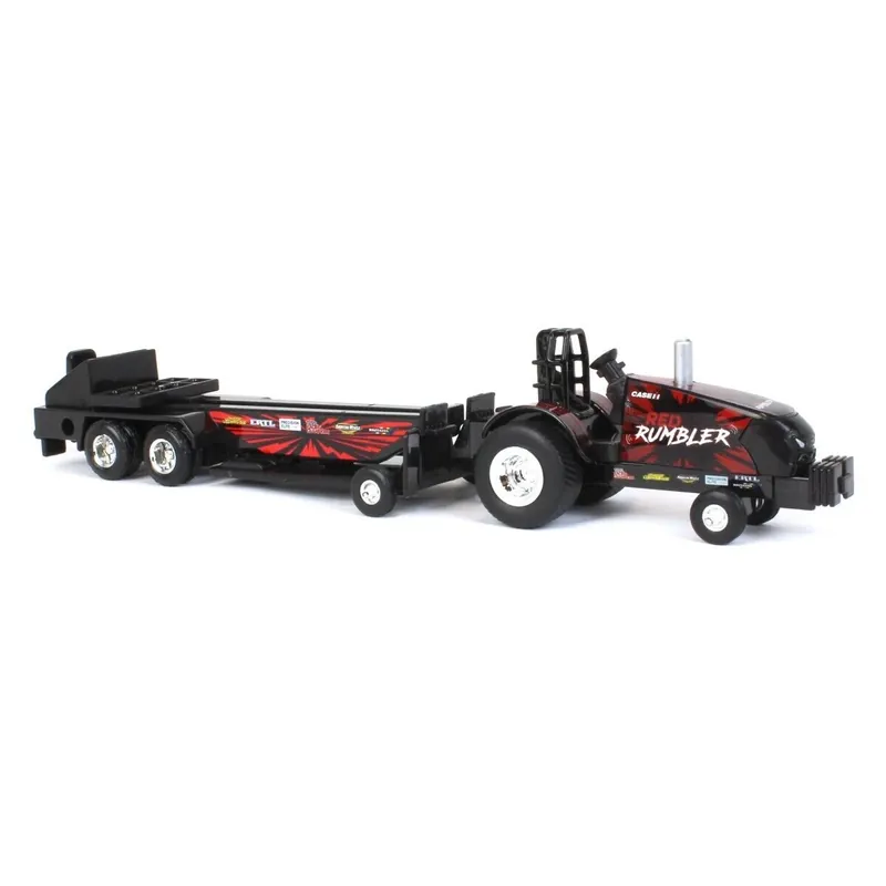 1/64 Ertl Case Ih Red Rumbler Pulling Pro Stock Puller Tractor And Sled Set