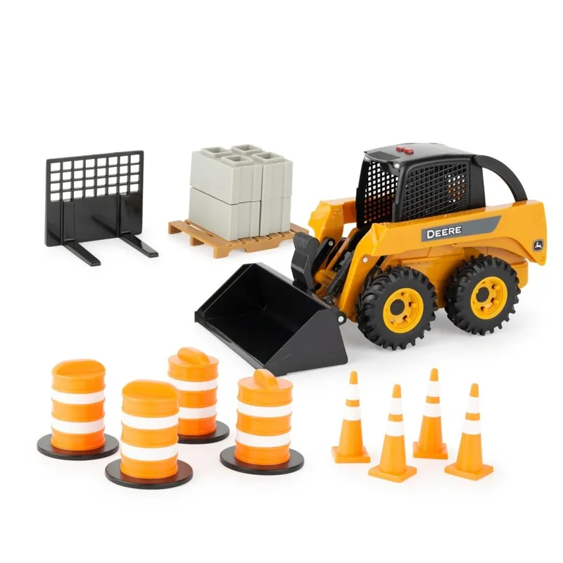 Big Farm John Deere Skid Steer Set Plastic Multicolored 11 Piece Toy Set