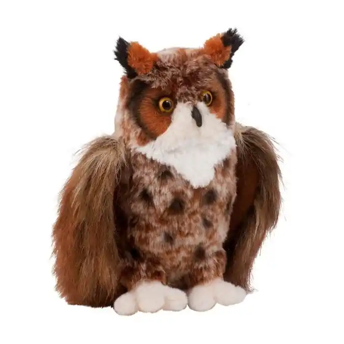 Einstein Great Horned Owl 10" Stuffed Animal Toy By Douglas Cuddle Toys - Model 3838