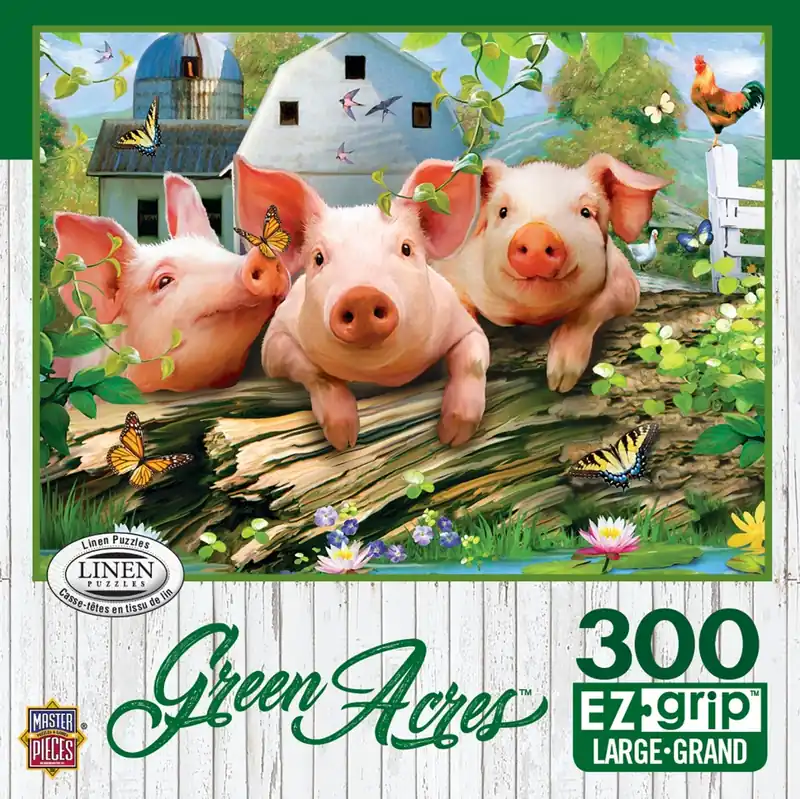 Green Acres Three Lil Pigs 300-piece Ez Grip Jigsaw Puzzle 18x24