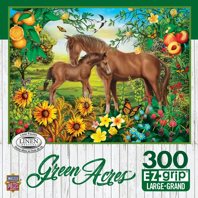 31849 Green Acres Neighs & Nuzzles 300 Piece Ez Grip Jigsaw Puzzle - 18"x24"