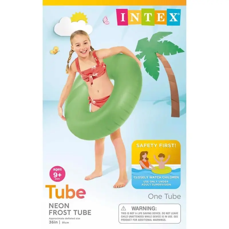 Assorted Vinyl Inflatable Neon Frost Pool Float Tube
