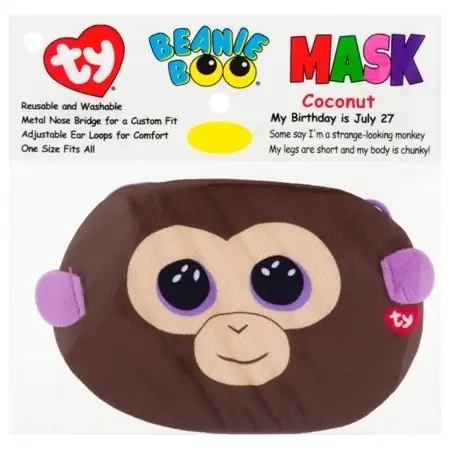 Coconut Beanie Boo Mask For Kids - Fun And Adorable Costume Accessory