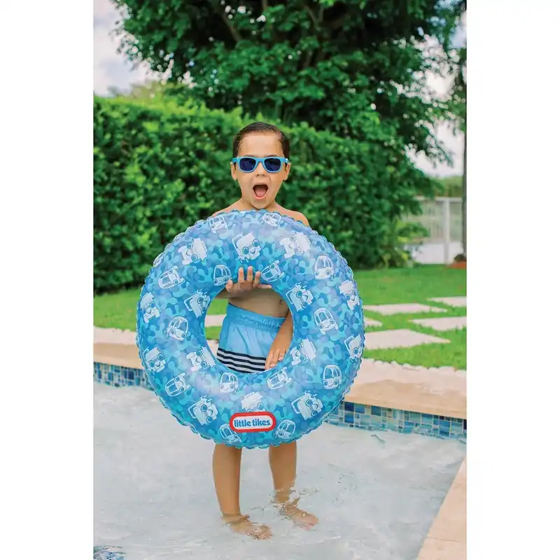 27 Inch Blue Pool Tube - Durable Pvc Child Float