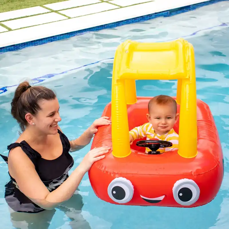 Cozy Coupe Inflatable Ride-on Pool Float - Red & Yellow