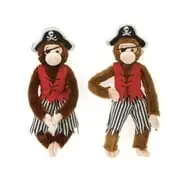 Ahoy Matey Plush Pirate Monkey - 16" Random Assorted Colors