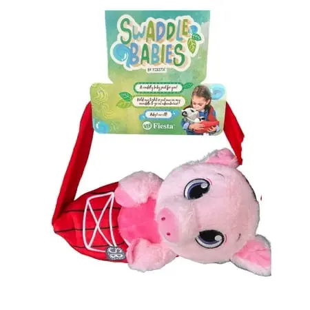 Cuddle Pig Soft Plush Animal With Sling Carrier For Infants