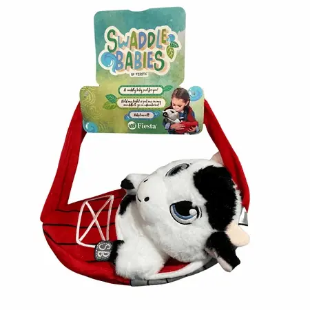 Plush Cow Swaddle For Babies With Convenient Carrier Sling
