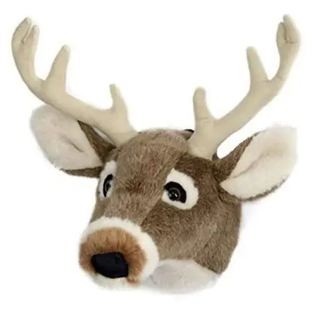 Large Plush White Tail Deer Trophy Head For Home Decor