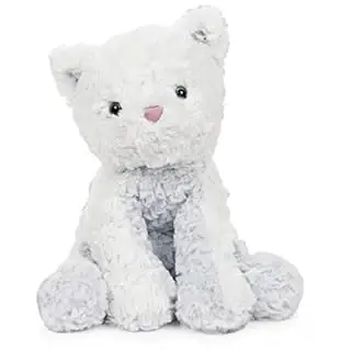 Cozys Collection Cat Stuffed Animal Plush, White, 10 Inches