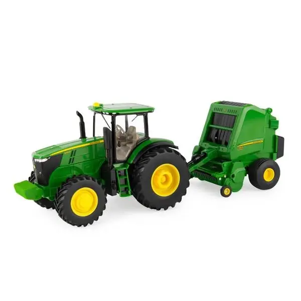 1 32 Scale John Deere 7270r Tractor With 560r Round Baler Model Ert47355