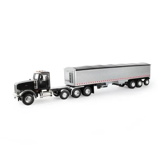 1/16 Big Roads Black Peterbilt Model 367 With Grain Trailer, Lights & Sounds