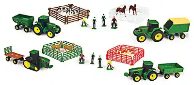 John Deere Farm Toy Set Assorted 10 Pc