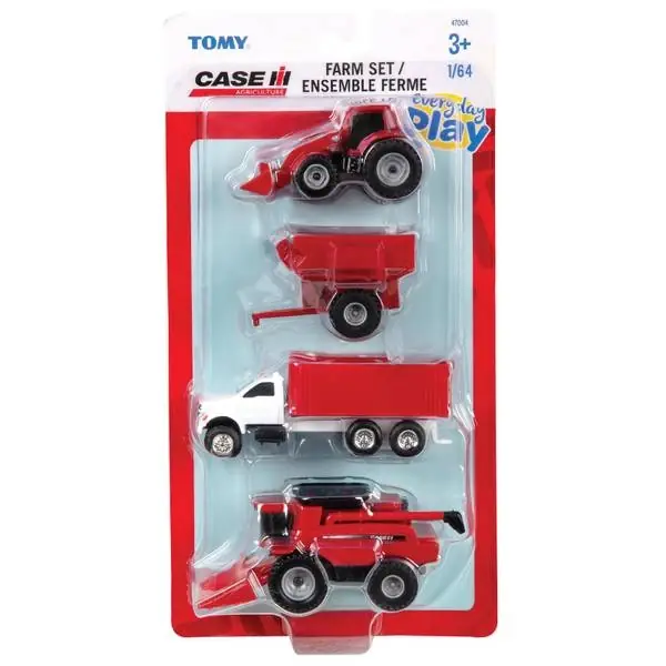 Ih 1 64 Scale 4-piece Farm Vehicle Set With Tractor, Combine, Grain Cart, And Truck
