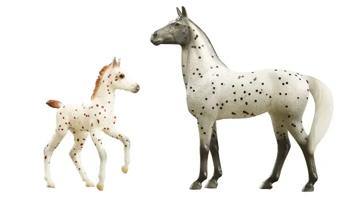 Freedom Series Spotted Wonders Horse And Foal Toy Figure Set - 1 12 Scale