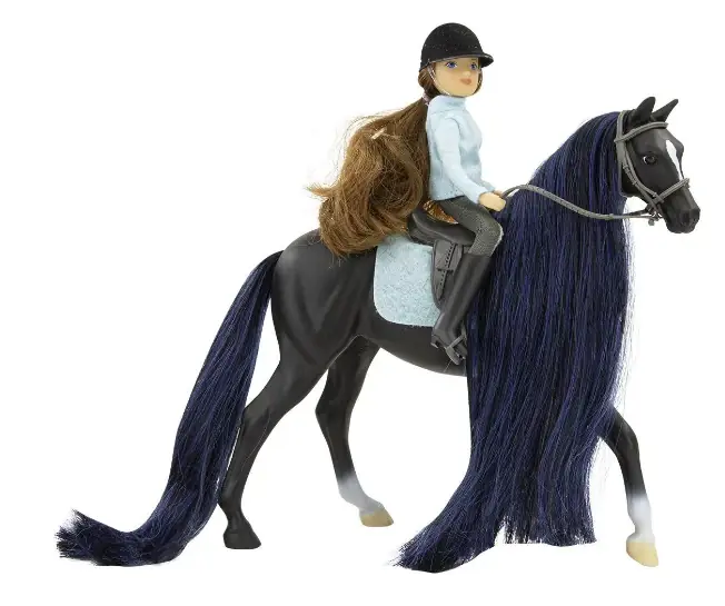 Freedom Series 1 12 Scale Model Horse Set - Jet & English Rider Charlotte
