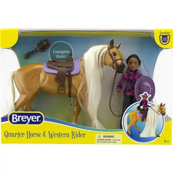 Freedom Series 1 12 Scale Model Horse Set - Charm & Western Rider Gabi