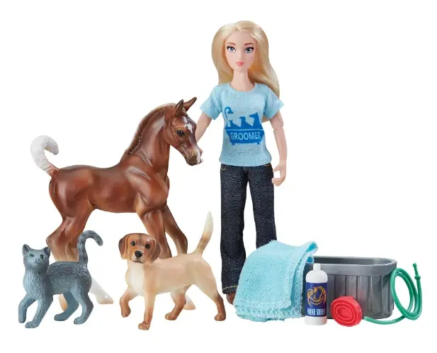 Classics Pet Groomer Playset With 6" Doll, Animals, And Accessories - 1 12 Scale