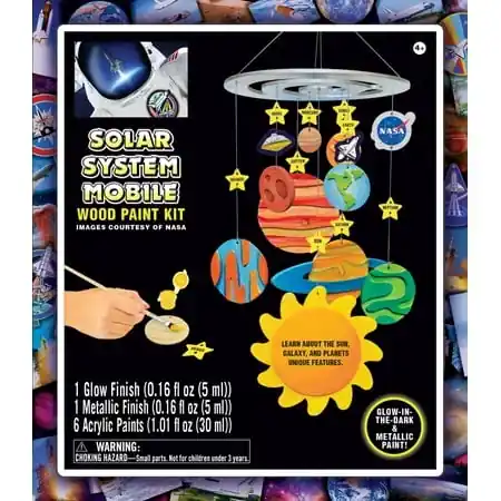 Works Of Ahhh Craft Set Nasa Solar System Mobile Wood Paint Kit