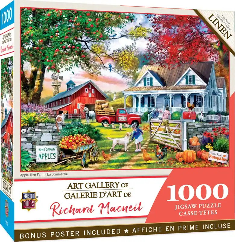 Masterpieces Art Gallery Collection - Apple Tree Farm 1000 Pieces Jigsaw Puzzle