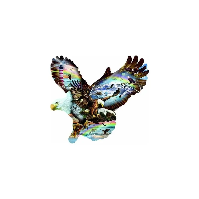 Eagle Eye 1000 Piece Shaped Jigsaw Puzzle By Sunsout - Unique Design