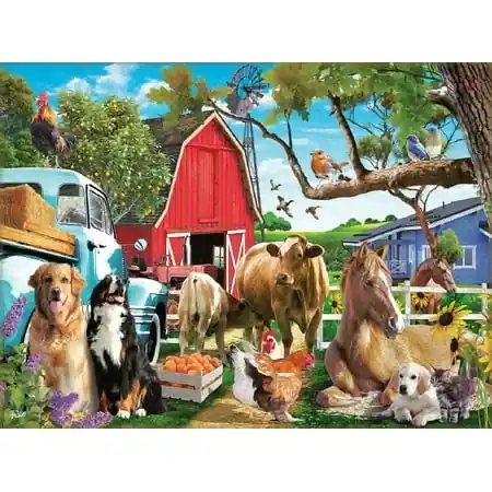 Gathering In The Farmyard Ii 1000 Piece Jigsaw Puzzle By Sunsout Inc